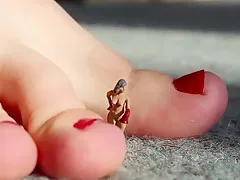 Giantess Punishes Tinies : Close Up : MissJenniP : Red Nails : HQ