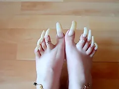 Long Clear Toenails