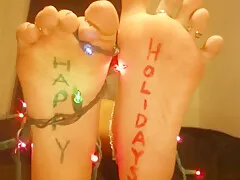 Happy Holidays Christmas Feet and Soles