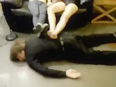 Human Rug for two girls - Double Back Trampling