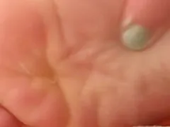 Massaging my soft little feet