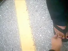 MILF Robbi Purple Toenails