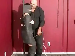 Mummified whore gets nipple tortured and vibrator in her pussy.WMV