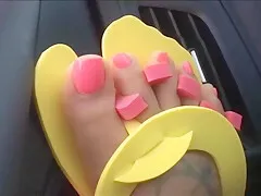 RedBone Pink Toenails