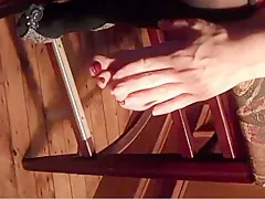 Stripper Shows Her Sexy Feet Some Dangling