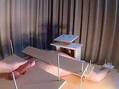 Amateur Femdom Foot Torture and Tease Handjob