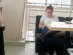 Candid shoeplay pump off