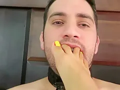 Foot Worship and FOOT GAGGING ( FULL VERSION IN FAN CLUB)