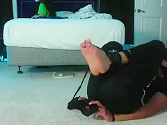 Barefoot Boy Tied Up And Tickled By Girlfriend!