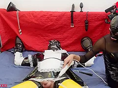 S04e01 Dominatrix Tortures Tied Up Sissy W/ Piss Anal & Whipping Demo