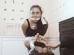 Poor Tonya Suffers From Feet Tickling