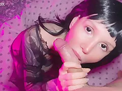 Hot Brunette In Sexy Lingerie Passionately Fuck And Sucks Cock