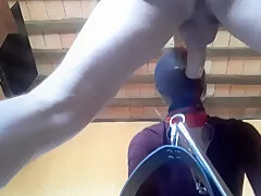 Tied To A Machine Masked And Hooded She Has To Suck A Big Dick