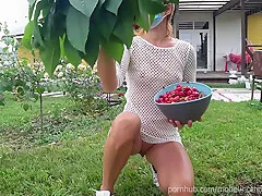 Nude Picking Cherries In Front Of Neighboars (teaser Music)
