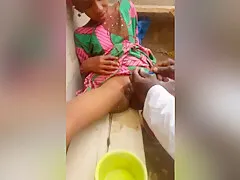 Shaving Pubic Hair Of His Old Step daughter