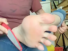 Smoothing My Feet Asmr