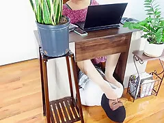 Curvy College Professor Turns Failing student 18+ Into Her Foot Slave For Her Sweaty Meaty Nylon Feet St