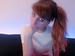 Naughty Girl Playing With Her Spit