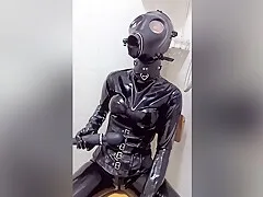 Rubber Shower Bondage 1