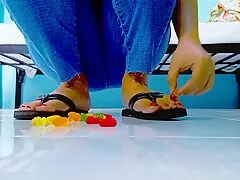 Giantess Wears Flip Flops