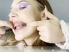 Gigantess With Braces Eat Harmless Tiny People