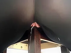 Horny Bbw Humps Chair In Ripped Leggings W/ Full Bladder Squirting Pee To Orgasm 2 Of 2