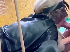 Ardentina Gets Two Cocks On The Pool Table