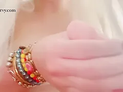 The Many Bracelets Dildo Jerk Off!