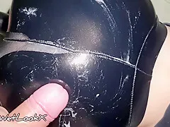 Shinywetlookx - Cum On My Oiled Ripped Tight Wetlook Leather Leggings
