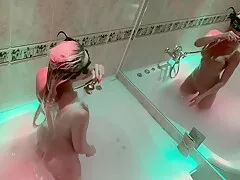 Candid Video. Pretty Woman Washes Vivanna.