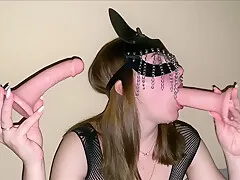 Even Dildos Cum When I Suck Them