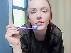 Submissive Slut Watches Me Use Toothbrush B4 I Send It To Him Covered In Spit Dom Joi