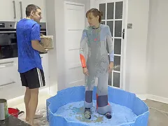 Wetsuit Filling With Messy Substances - Wam Wet And Messy