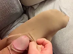 Perfect Nylon Footjob From An Amateur Italian...he Rewards Her With A Cumshot Inside Her Stockings