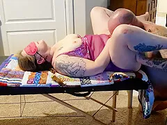 Fucking Mature Married Milf On Massage Table While Blindfolded