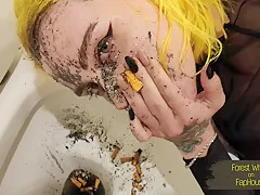 Extreme Dirty Humiliation (eating Trash Prolapse Humiliation)