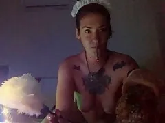 Gothic Maid Cleans In Ritual But Ends Up Making An Anal