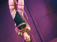 As Rigger Tie Up Valkiryz The Rope Bunny In An Intense Shibari Bondage Rope Session -tattoo Punk Emo Goth Bdsm Fetish