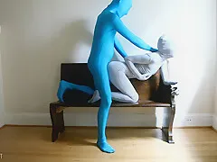 Zentai Duo (mr Blue Has A Hard-on)