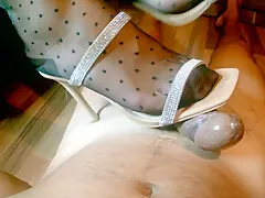 Extreme Stocking Footjob And Handjob With A Great Cumshot