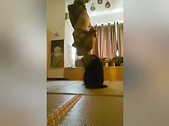 The lovely Korean girlfriend has sex with her lover.