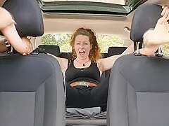 Car Tickling Session With Kinky Milf