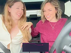 Nadia Foxx And Serenity Cox - And Take On Another Drive Thru With The Lushs On Full Blast!