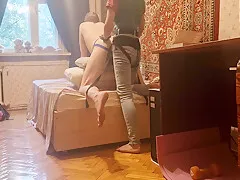 Sasha Earth And Anastasia Mistress - Strap On Destroy Him Ass Big Toy