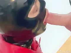 Touchedfetish Latex Wife Facial Cumshot & Face Fuck - Fetish Couple In Rubber Catsuit Cum Facial - Cumshot Cum In Mouth