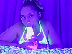 Exotic Hottie Honey Tsunami Sucks On A Dukes Dolls Fat Dildo - Dukes Hardcore Honeys