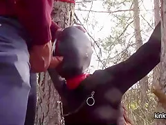 Tied To A Tree, Rammed In Her Throat